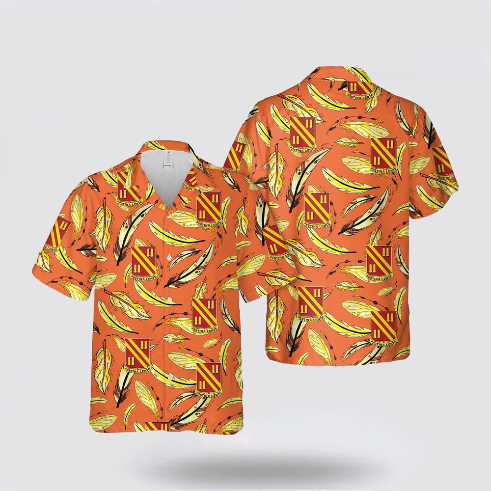 Army Hawaiian Shirt, US Army 42nd Field Artillery Regiment (United States) Hawaiian Shirt, Military Hawaiian Shirt