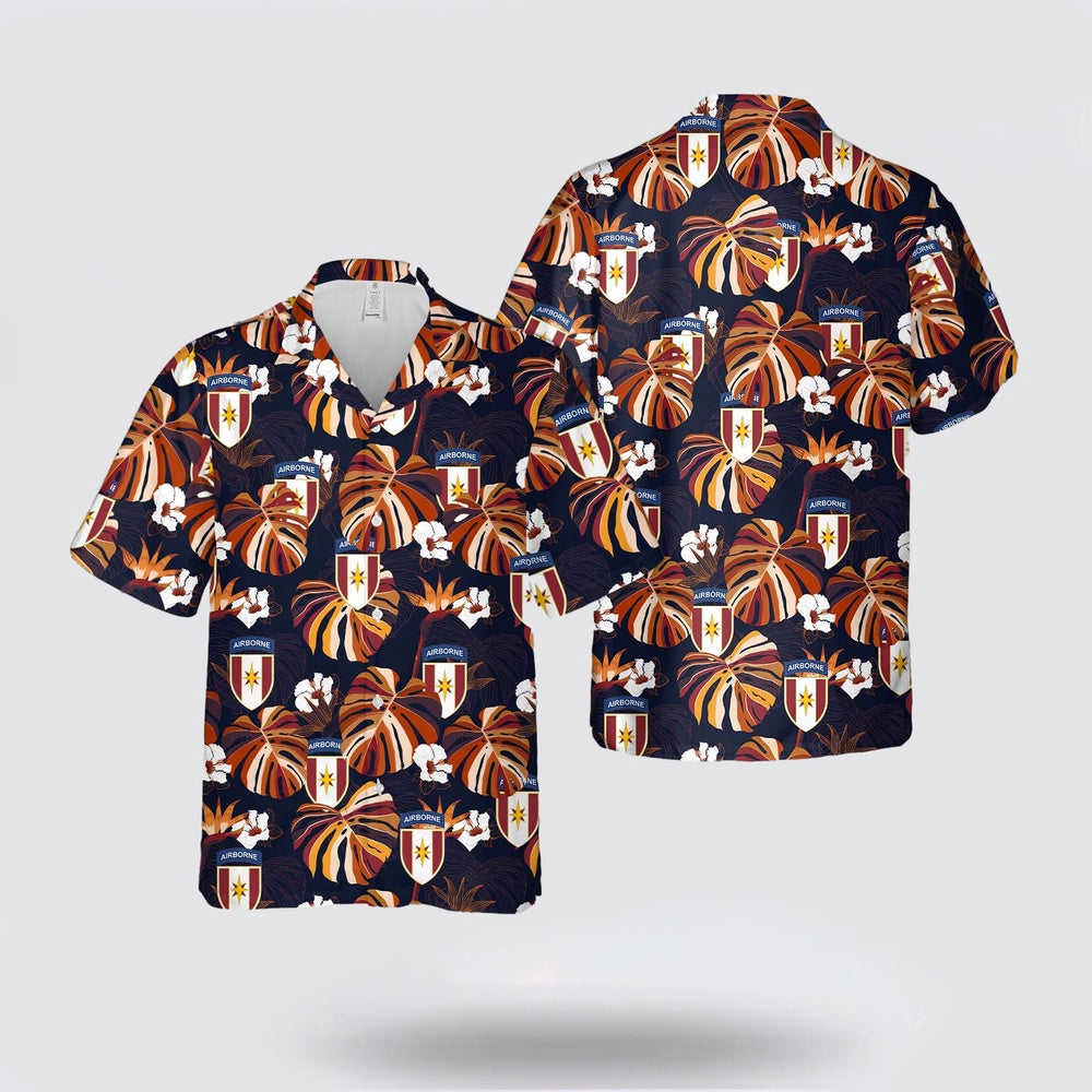 Army Hawaiian Shirt, US Army 44th Medical Brigade (Airborne) Hawaiian Shirt, Military Hawaiian Shirt