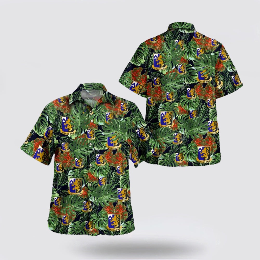 Army Hawaiian Shirt, US Army 48th Infantry Regiment Hawaiian Shirt, Military Hawaiian Shirt