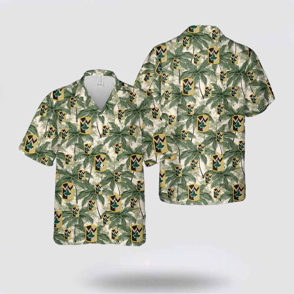 Army Hawaiian Shirt, US Army 4th Sustainment Brigade Hawaiian Shirt, Military Hawaiian Shirt