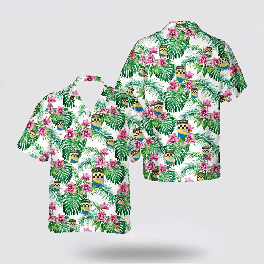 Army Hawaiian Shirt, US Army 525th Military Intelligence Brigade (Airborne) Hawaiian Shirt, Military Hawaiian Shirt