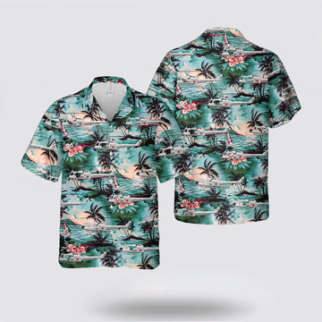 Army Hawaiian Shirt, US Army 57th Medical Detachment UH-1H White Elephant 1972 Hawaiian Shirt, Military Hawaiian Shirt