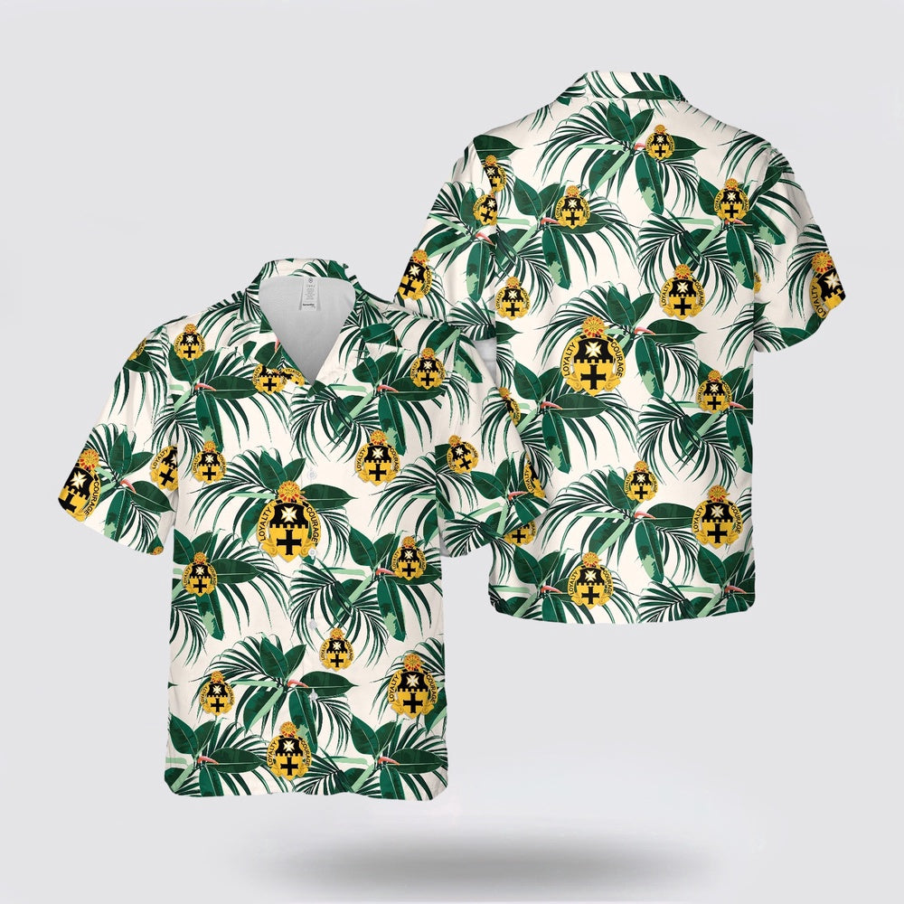 Army Hawaiian Shirt, US Army 5th Cavalry Regiment Unit Crest Hawaiian Shirt, Military Hawaiian Shirt