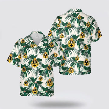 Army Hawaiian Shirt, US Army 5th Cavalry Regiment Unit Crest Hawaiian Shirt, Military Hawaiian Shirt