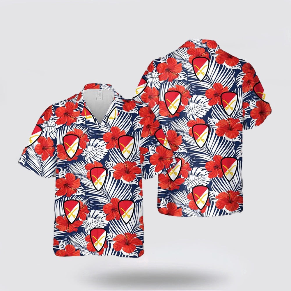 Army Hawaiian Shirt, US Army 6th Cavalry Brigade Hawaiian Shirt, Military Hawaiian Shirt
