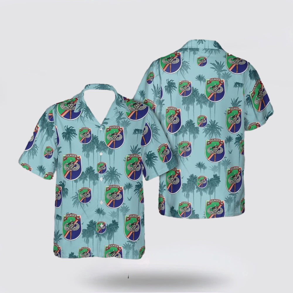 Army Hawaiian Shirt, US Army 75th Airborne Infantry Ranger Regiment Hawaiian Shirt, Military Hawaiian Shirt