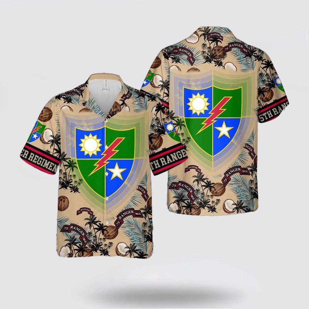 Army Hawaiian Shirt, US Army 75th Ranger Regiment Hawaiian Shirt