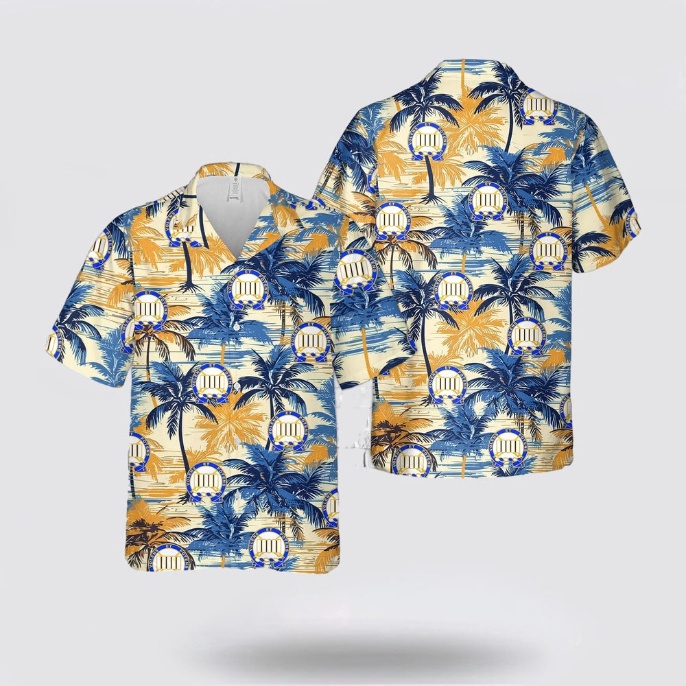 Army Hawaiian Shirt, US Army 7th Infantry Regiment Cottonbalers Hawaiian Shirt, Military Hawaiian Shirt