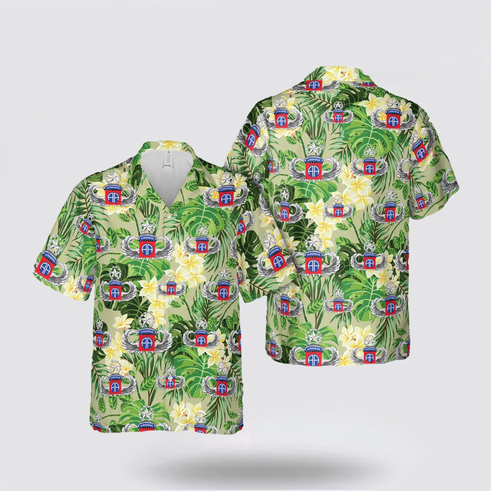 Army Hawaiian Shirt, US Army 82nd Airborne Division Master Blaster Wings Hawaiian Shirt