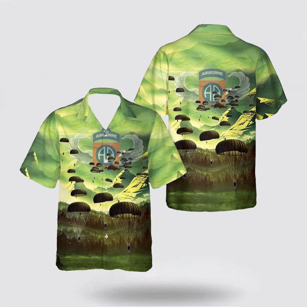 Army Hawaiian Shirt, US Army 82nd Airborne Division, National Airborne Day Hawaiian Shirt