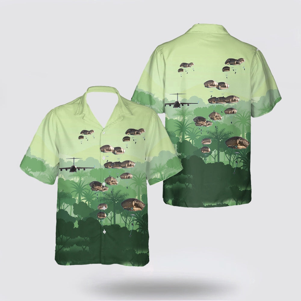 Army Hawaiian Shirt, US Army 82nd Airborne Division Paratroopers Jump Into Latvia Hawaiian Shirt