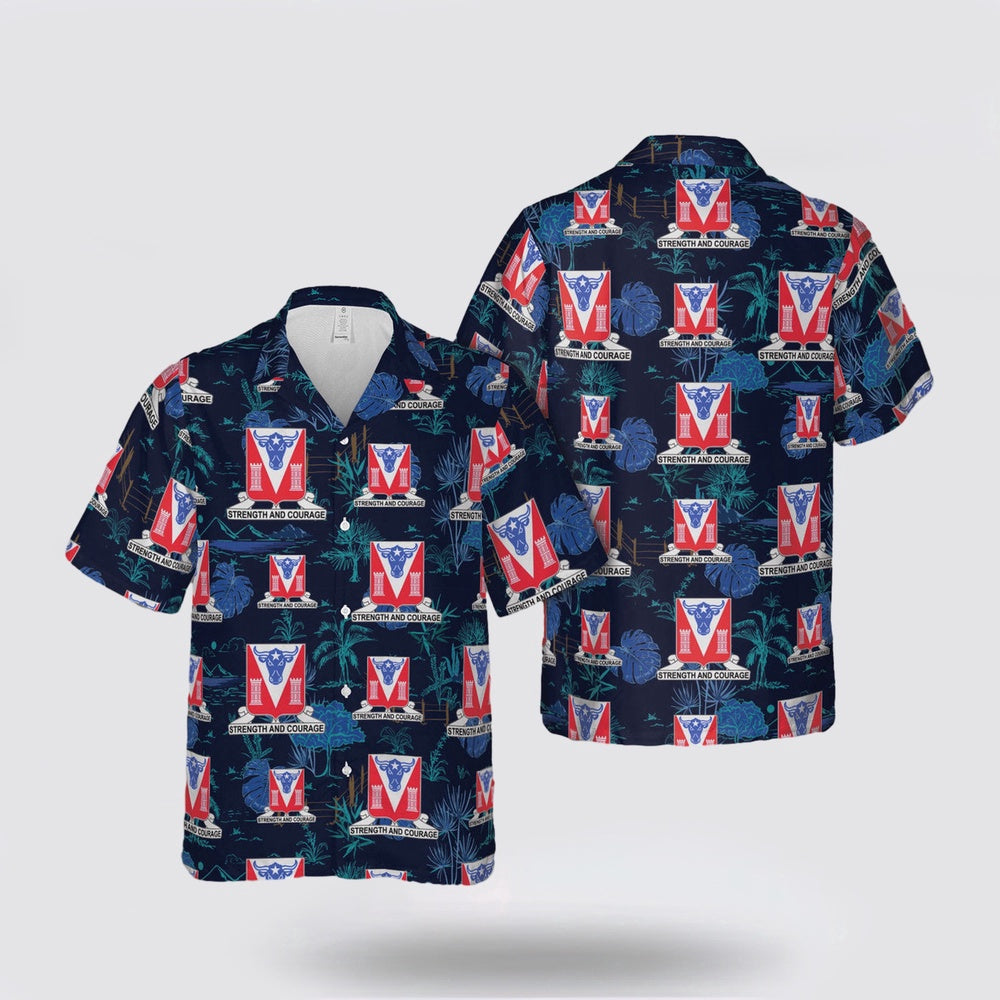 Army Hawaiian Shirt, US Army 82nd Engineer Battalion Hawaiian Shirt