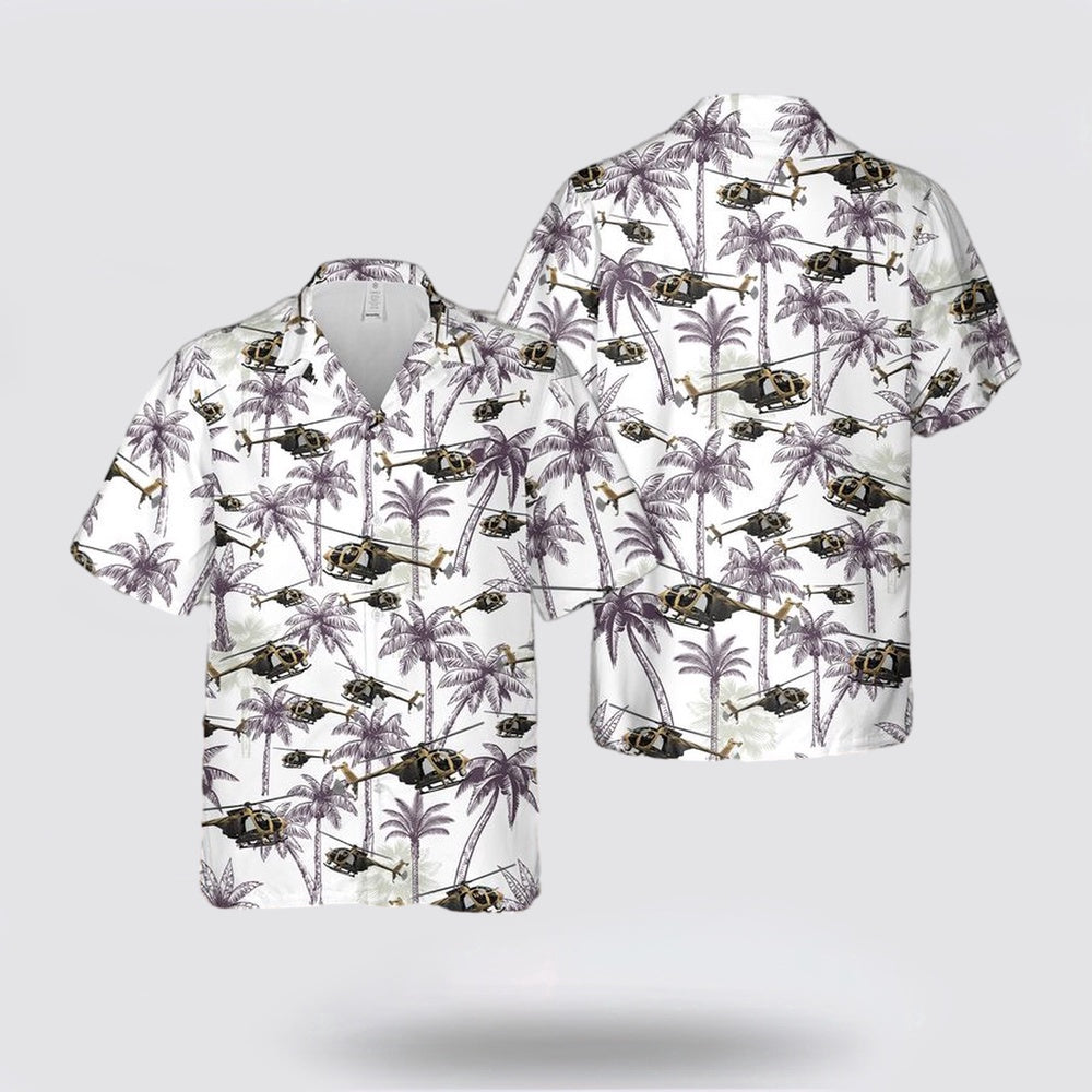 Army Hawaiian Shirt, US Army Boeing AH-6 Hawaiian Shirt, Military Hawaiian Shirt