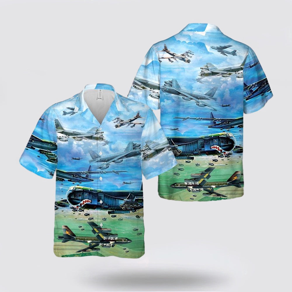 Army Hawaiian Shirt, US Army Boeing B-52 Stratofortress Hawaiian Shirt, Military Hawaiian Shirt