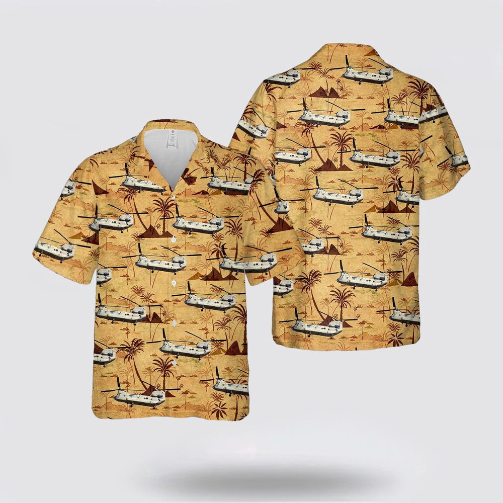 Army Hawaiian Shirt, US Army Boeing CH-47F Chinook (414) Hawaiian Shirt, Military Hawaiian Shirt