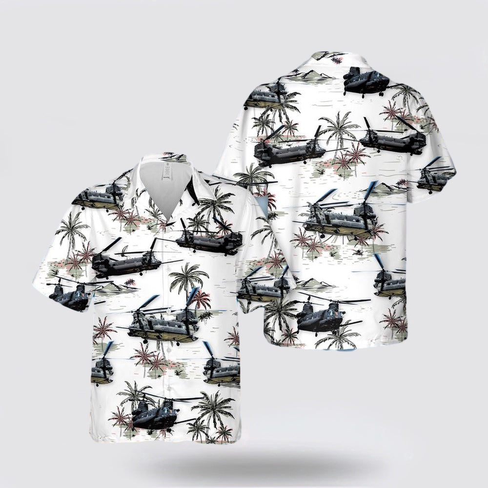 Army Hawaiian Shirt, US Army Boeing MH-47G Chinook Hawaiian Shirt, Military Hawaiian Shirt