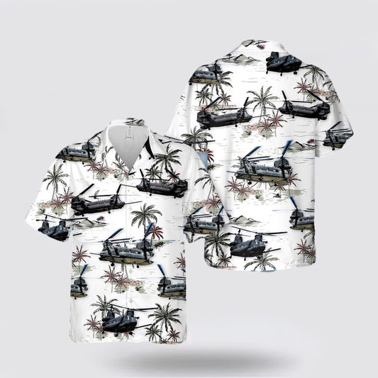 Army Hawaiian Shirt, US Army Boeing MH-47G Chinook Hawaiian Shirt, Military Hawaiian Shirt