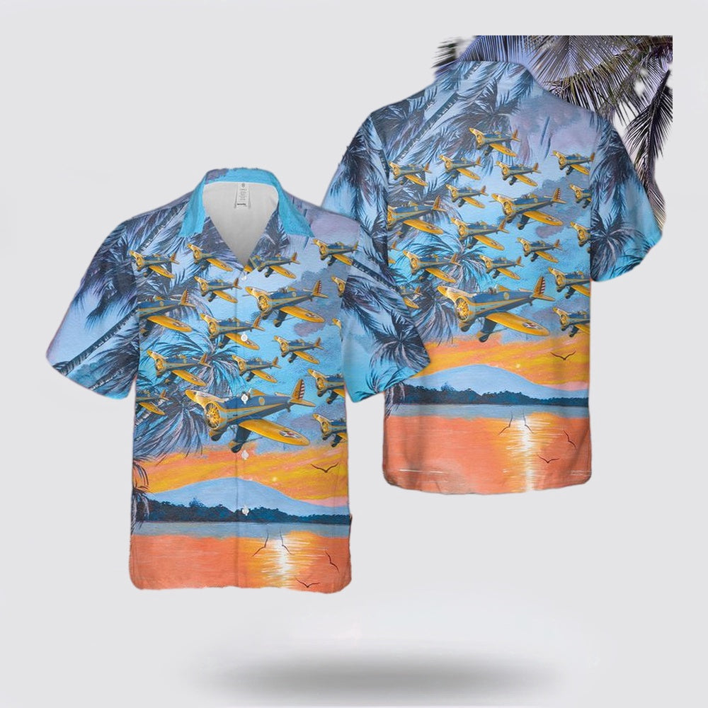 Army Hawaiian Shirt, US Army Boeing P-26 Peashooter Hawaiian Shirt, Military Hawaiian Shirt