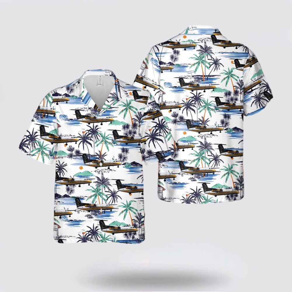 Army Hawaiian Shirt, US Army Bombardier Dash 8-315 Hawaiian Shirt, Military Hawaiian Shirt