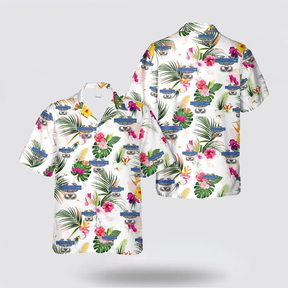 Army Hawaiian Shirt, US Army CIB Jump Wings Hawaiian Shirt