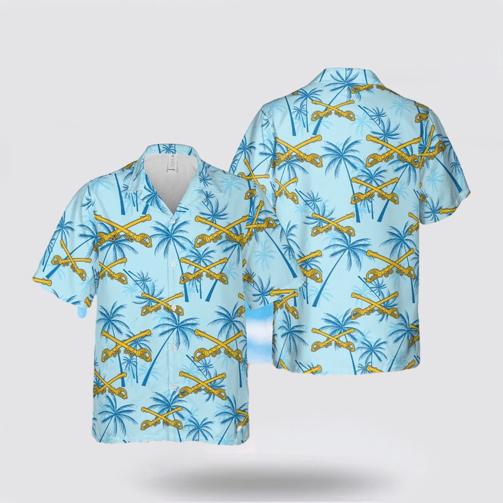 Army Hawaiian Shirt, US Army Cavalry Branch Hawaiian Shirt, Military Hawaiian Shirt