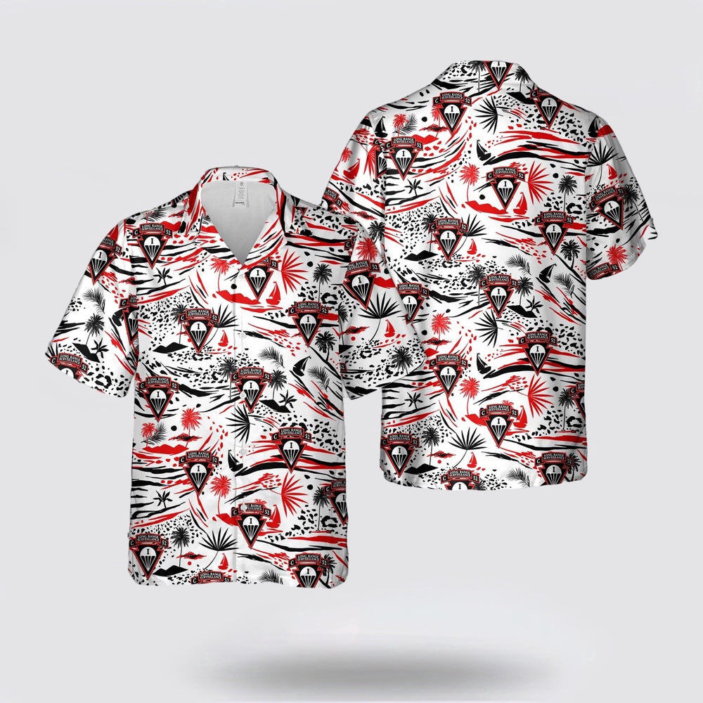 Army Hawaiian Shirt, US Army Charlie Company, 52nd Infantry (LRS)(ABN) Hawaiian Shirt