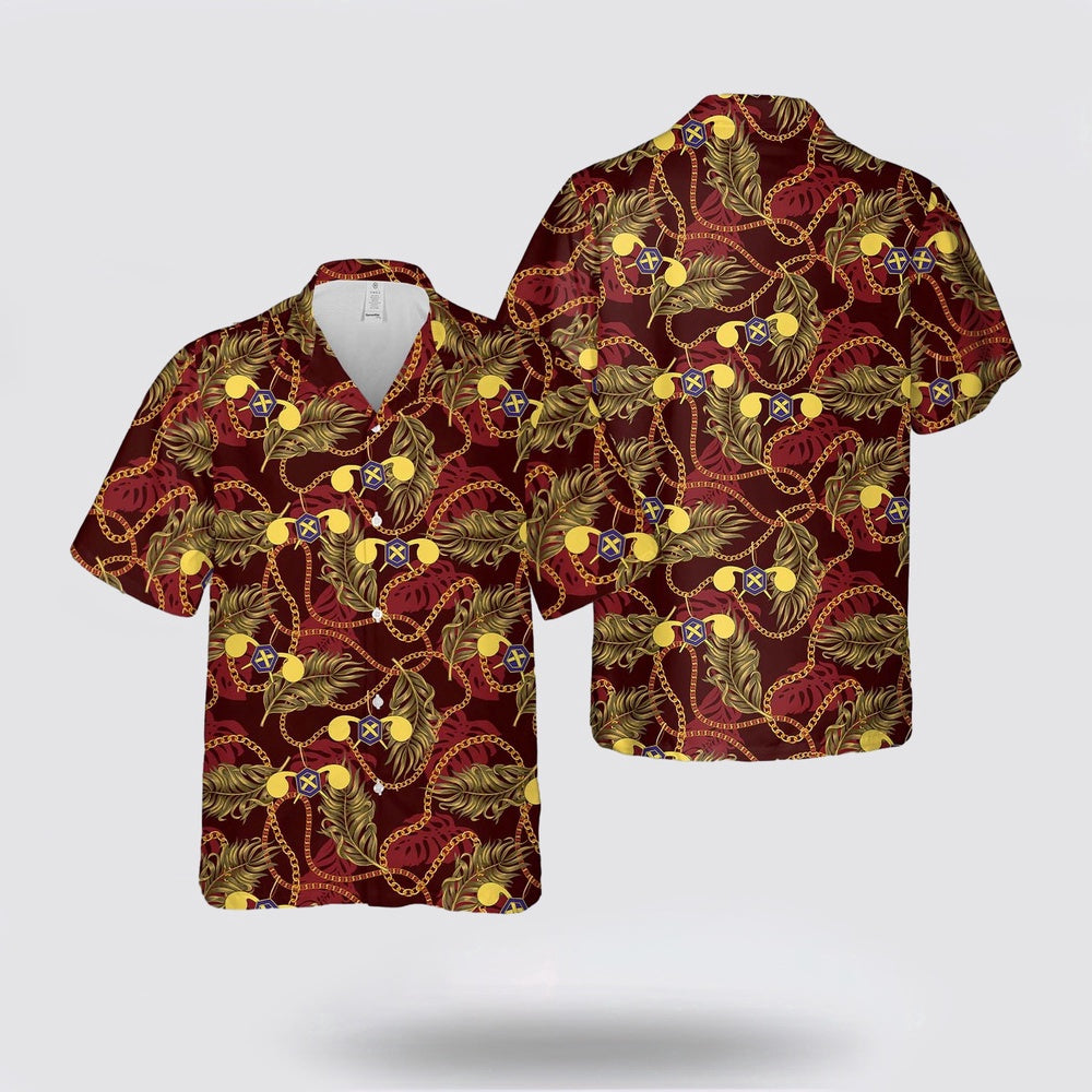 Army Hawaiian Shirt, US Army Chemical Corps Branch Insignia Hawaiian Shirt