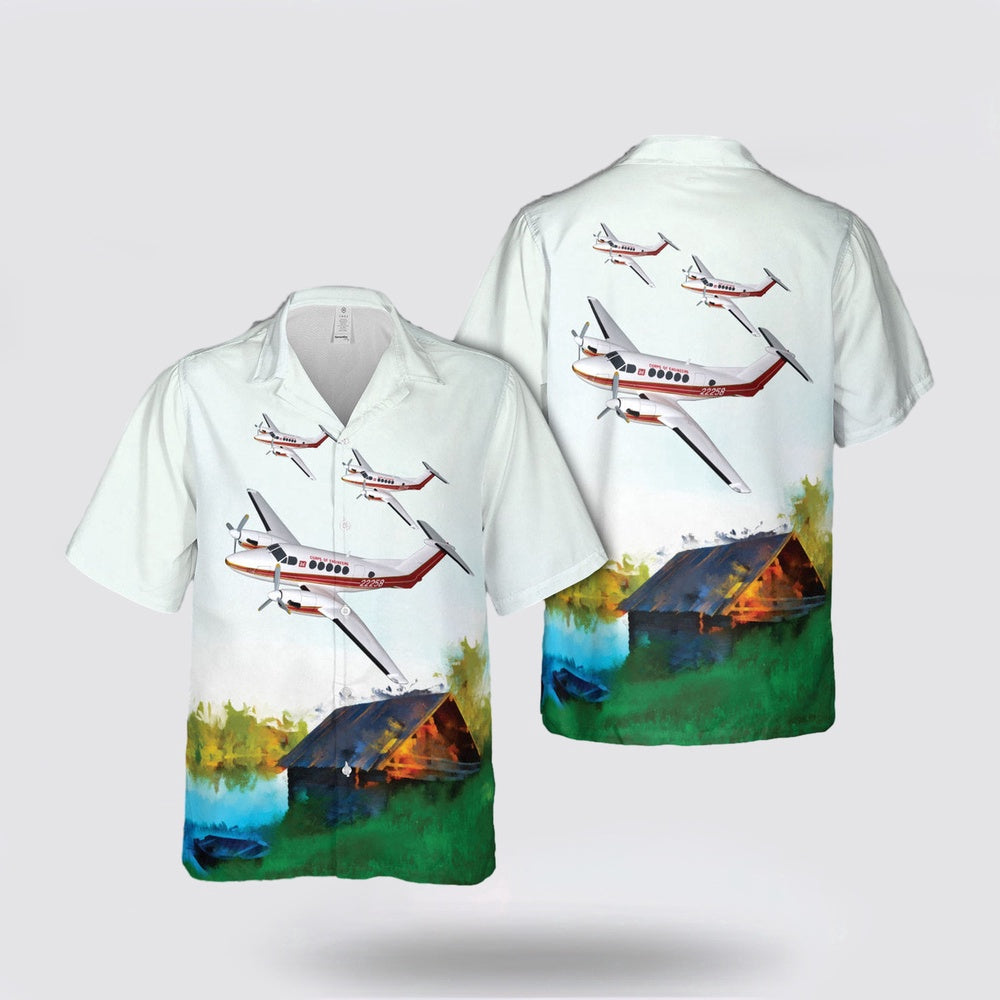Army Hawaiian Shirt, US Army Corps of Engineers Beechcraft 200 Hawaiian Shirt, Military Hawaiian Shirt