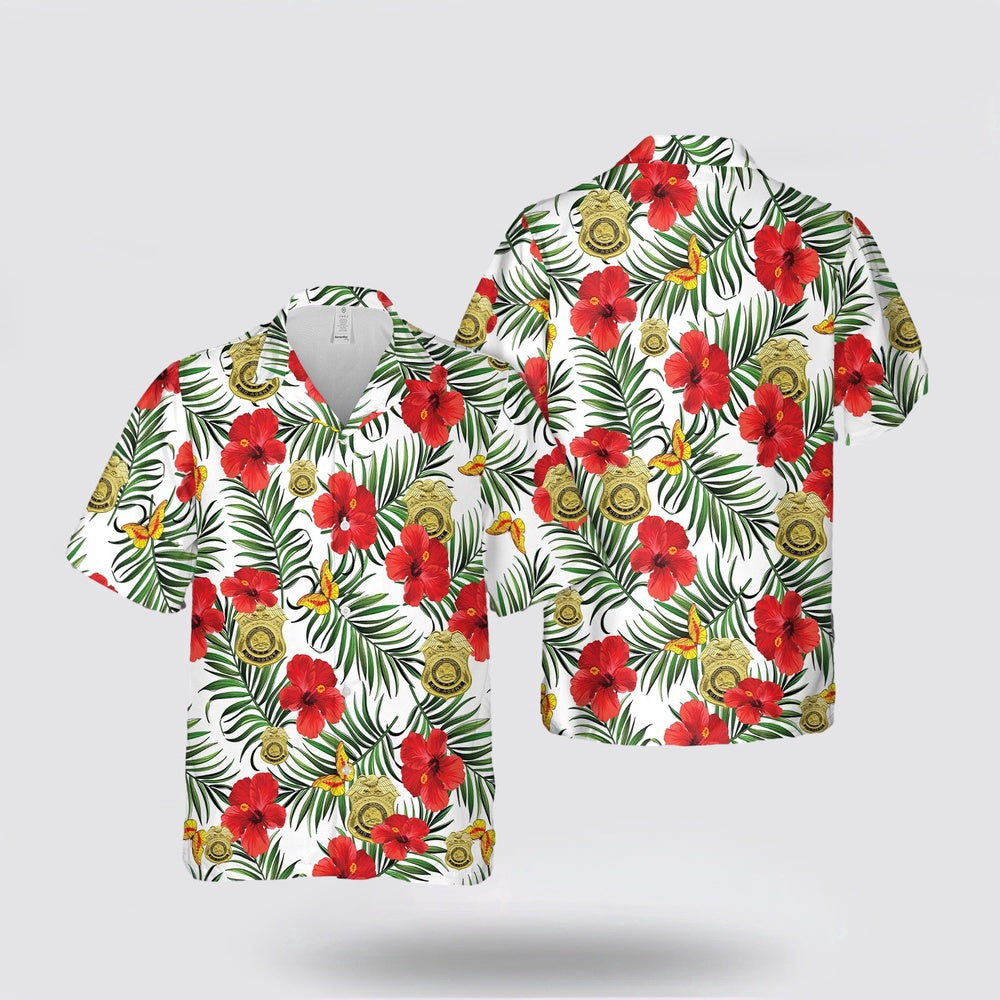 Army Hawaiian Shirt, US Army Criminal Investigation Command (USACIDC) Emblem Hawaiian Shirt, Military Hawaiian Shirt