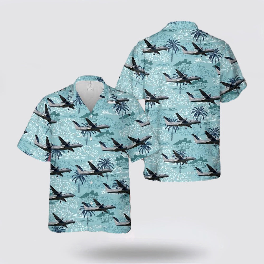 Army Hawaiian Shirt, US Army DHC-8-311AQ Dash 8 (N8300L) Hawaiian Shirt, Military Hawaiian Shirt