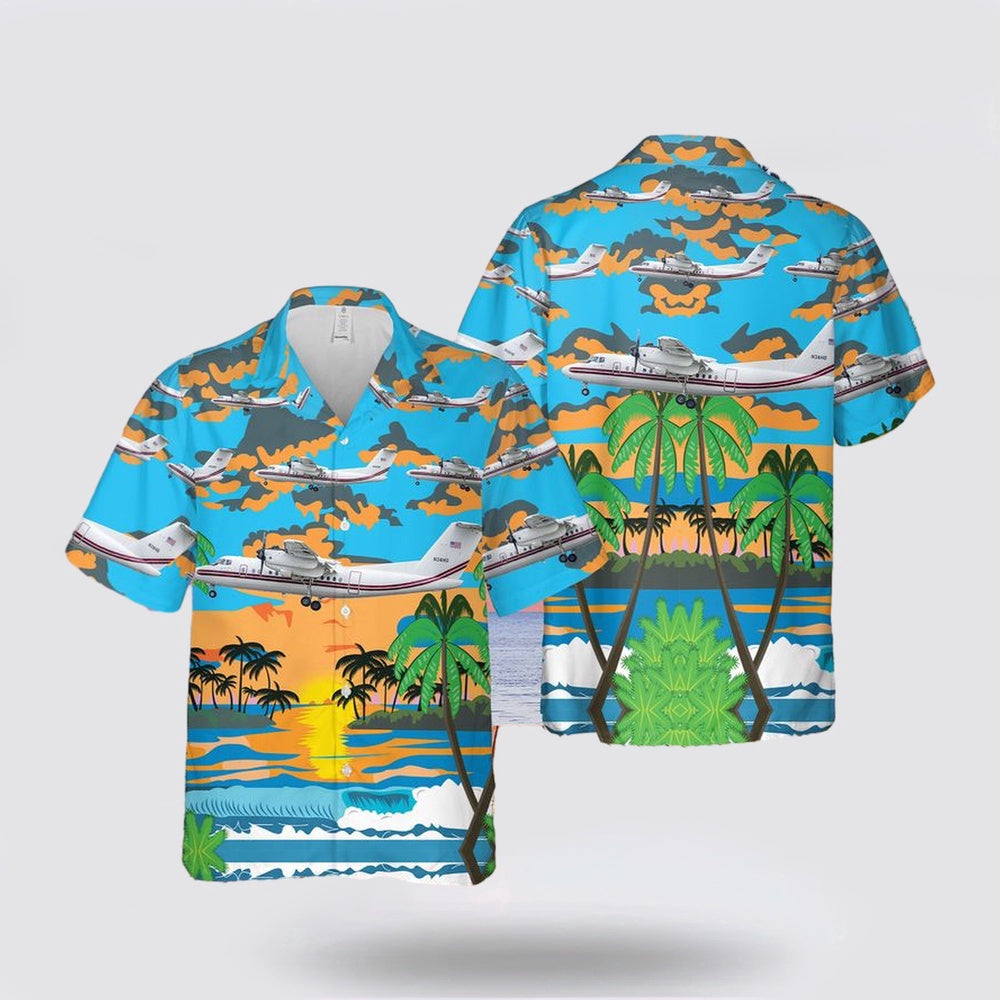 Army Hawaiian Shirt, US Army DeHavilland DHC-7-102 Dash 7 Hawaiian Shirt, Military Hawaiian Shirt