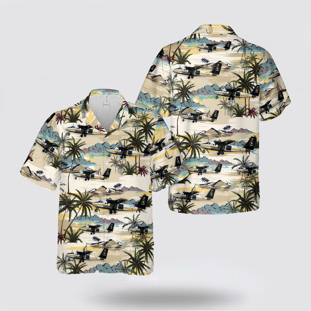Army Hawaiian Shirt, US Army De Havilland Canada UV-18A Twin Otter (DHC-6-300) Hawaiian Shirt, Military Hawaiian Shirt