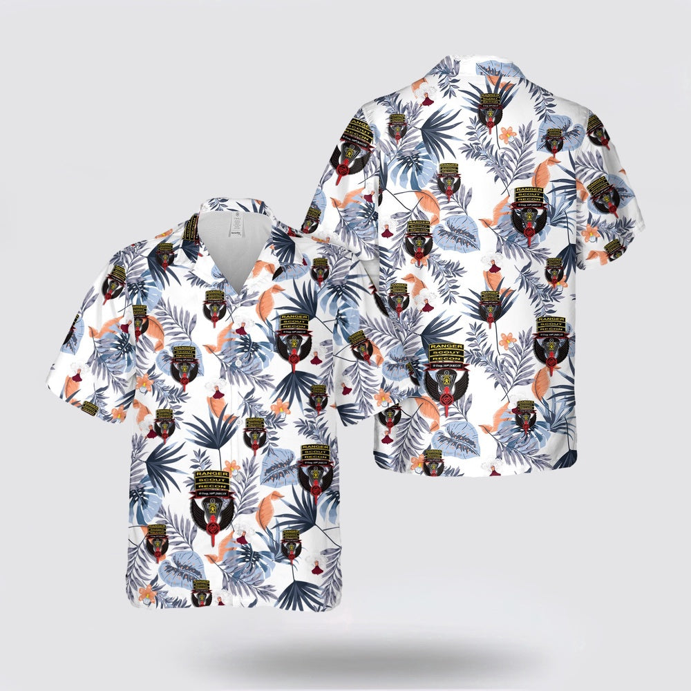 Army Hawaiian Shirt, US Army Delta Troop 1-509th Hawaiian Shirt, Military Hawaiian Shirt