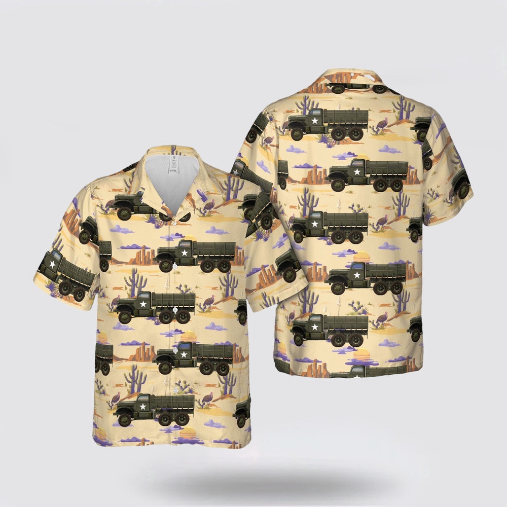 Army Hawaiian Shirt, US Army Diamond T 967 Cargo Hawaiian Shirt, Military Hawaiian Shirt