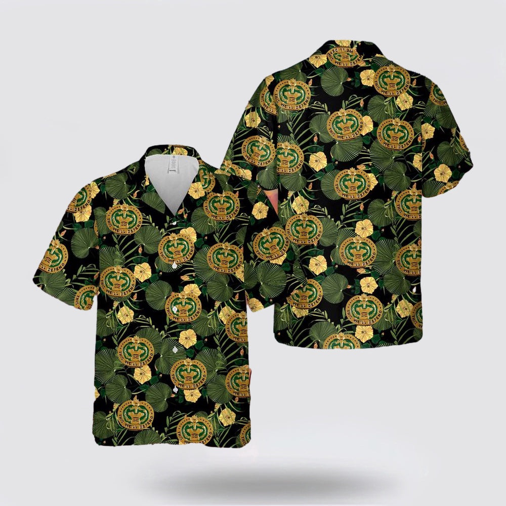 Army Hawaiian Shirt, US Army Drill Sergeant Identification Badge Hawaiian Shirt, Military Hawaiian Shirt