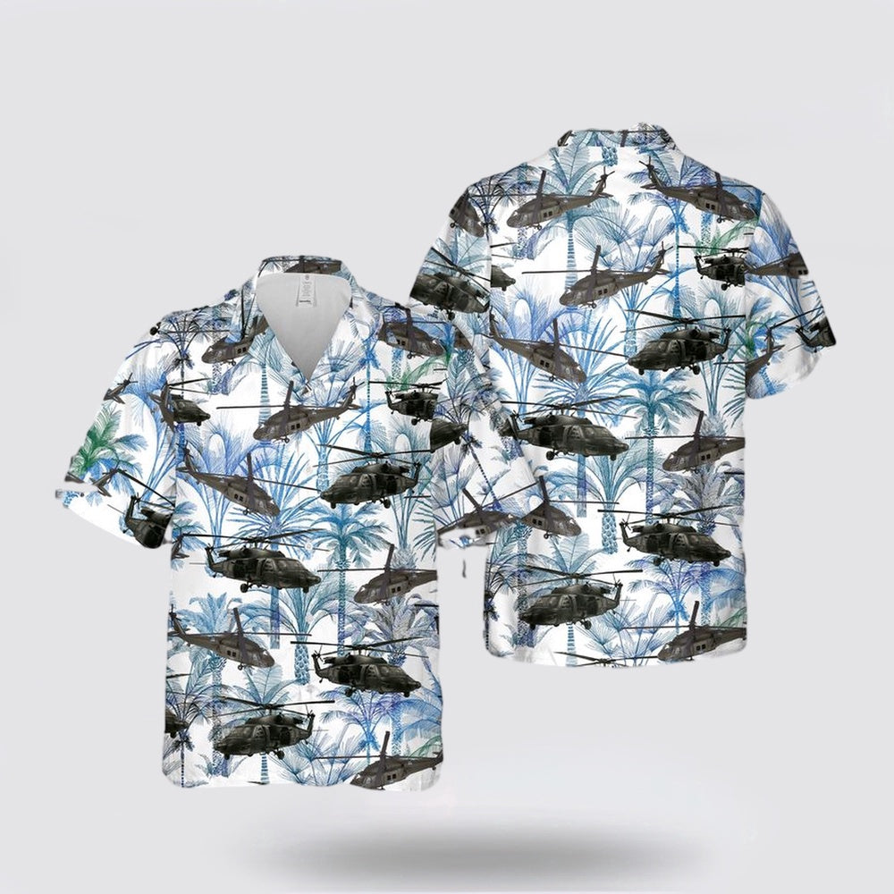 Army Hawaiian Shirt, US Army EH-60 Black Hawk Hawaiian Shirt