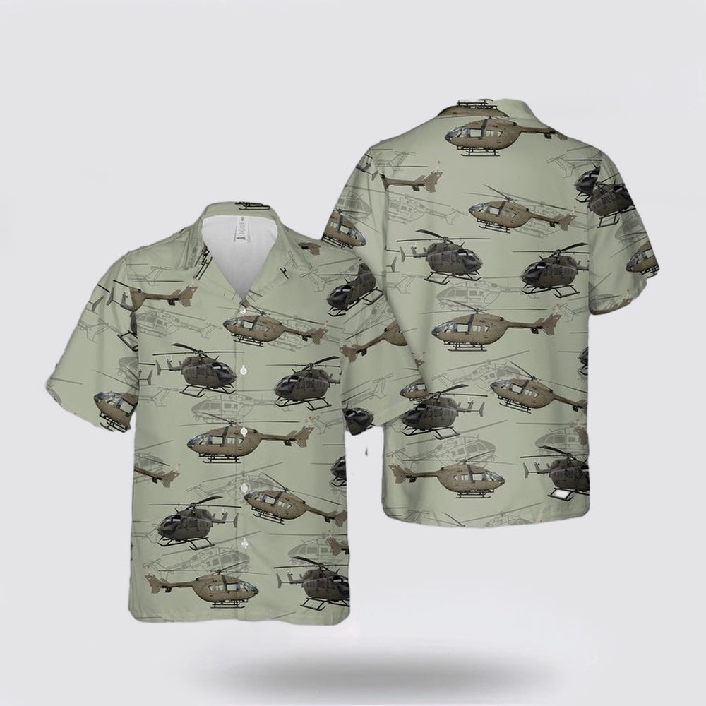 Army Hawaiian Shirt, US Army Eurocopter UH-72 Lakota Hawaiian Shirt