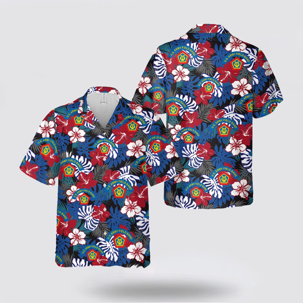 Army Hawaiian Shirt, US Army Field Band SSI Hawaiian Shirt
