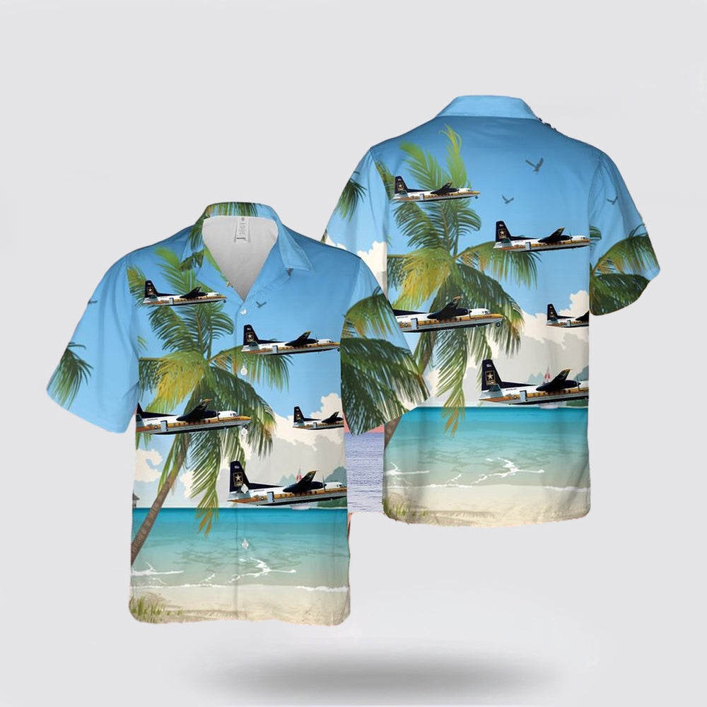 Army Hawaiian Shirt, US Army Fokker C-31A Troopship Asuspine Hawaiian Shirt