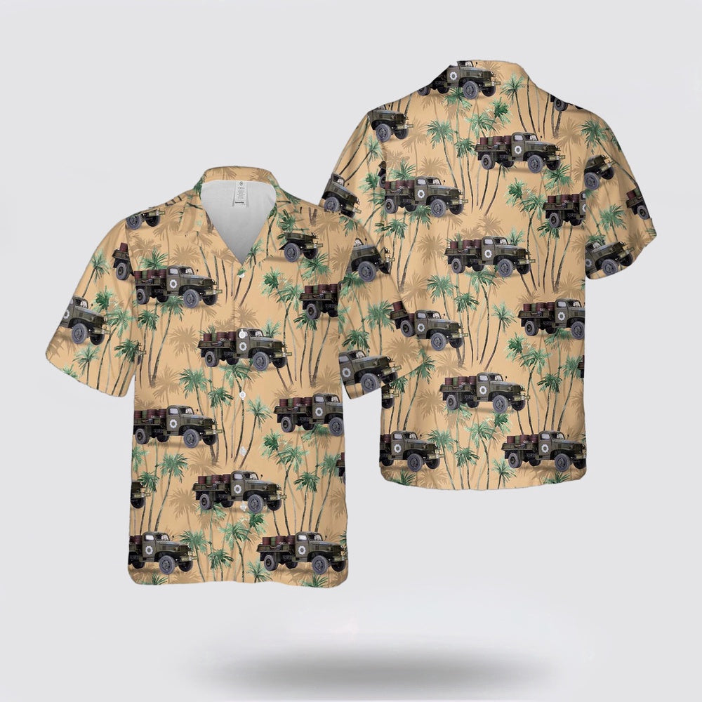 Army Hawaiian Shirt, US Army G7107 4x4 1,5T Cargo Truck WW2 Hawaiian Shirt, Military Hawaiian Shirt