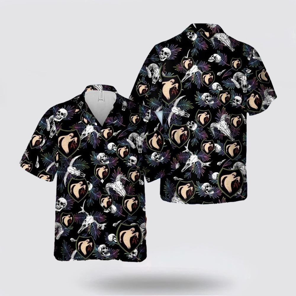 Army Hawaiian Shirt, US Army Ghost Army Hawaiian Shirt, Military Hawaiian Shirt