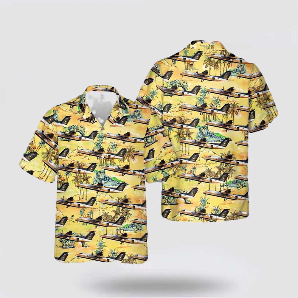 Army Hawaiian Shirt, US Army Golden Knights Bombardier C-147A Hawaiian Shirt, Military Hawaiian Shirt