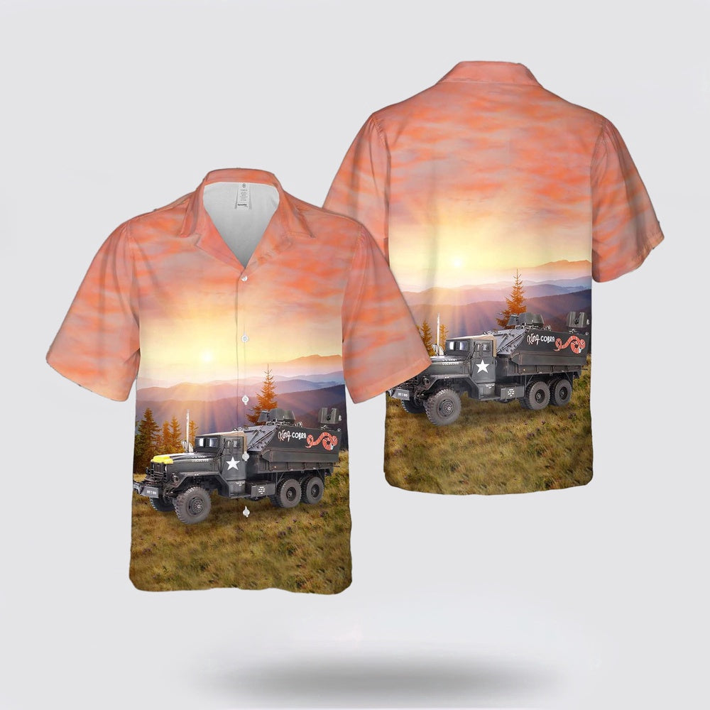 Army Hawaiian Shirt, US Army Gun Truck KING COBRA Hawaiian Shirt, Military Hawaiian Shirt