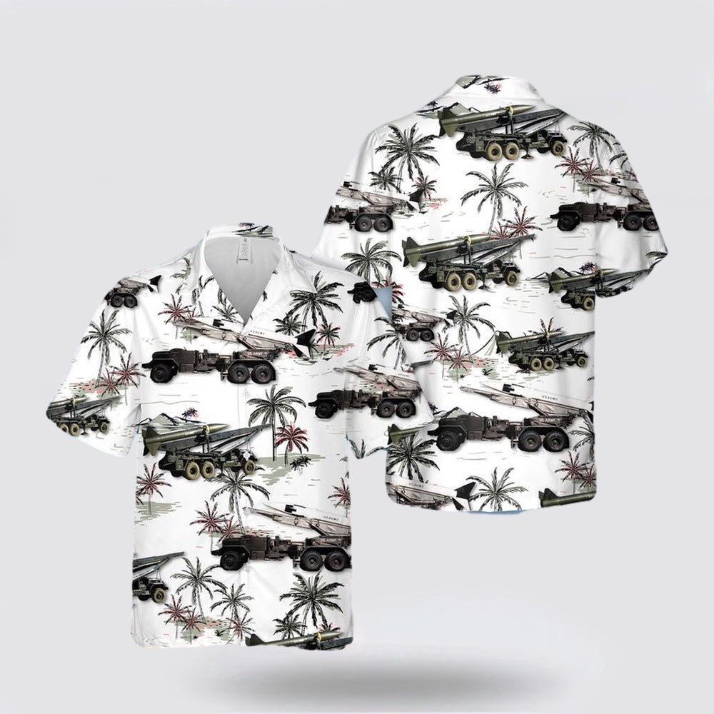 Army Hawaiian Shirt, US Army Honest John Artillery Rocket Hawaiian Shirt