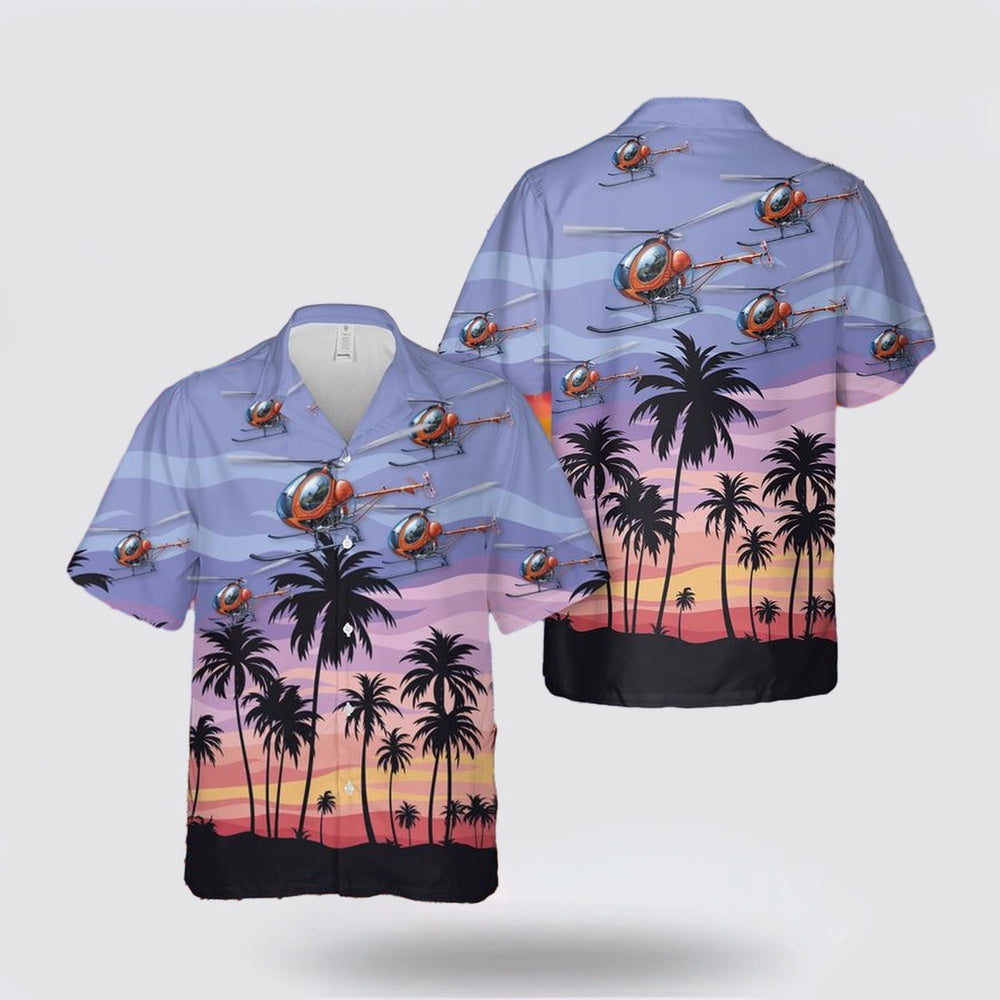 Army Hawaiian Shirt, US Army Hughes TH-55A Osage Hawaiian Shirt