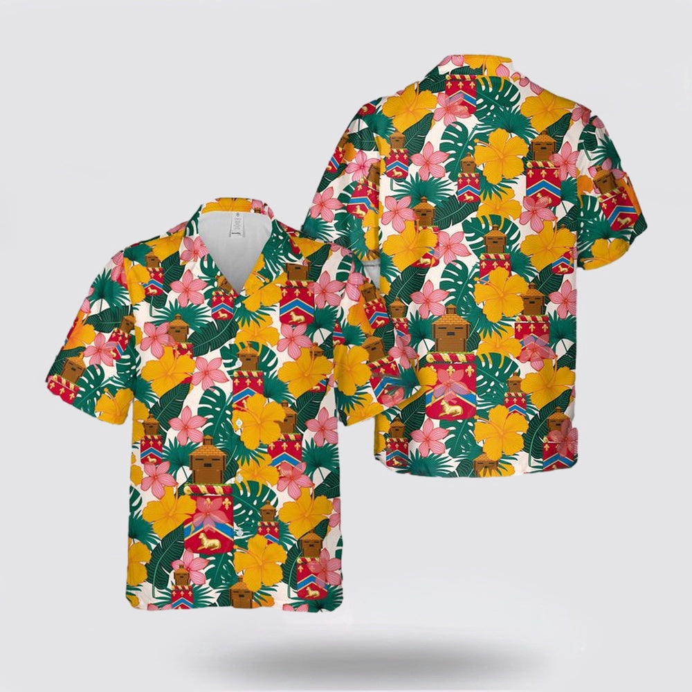 Army Hawaiian Shirt, US Army Illinois Army National Guard 123rd Field Artillery Regiment Hawaiian Shirt