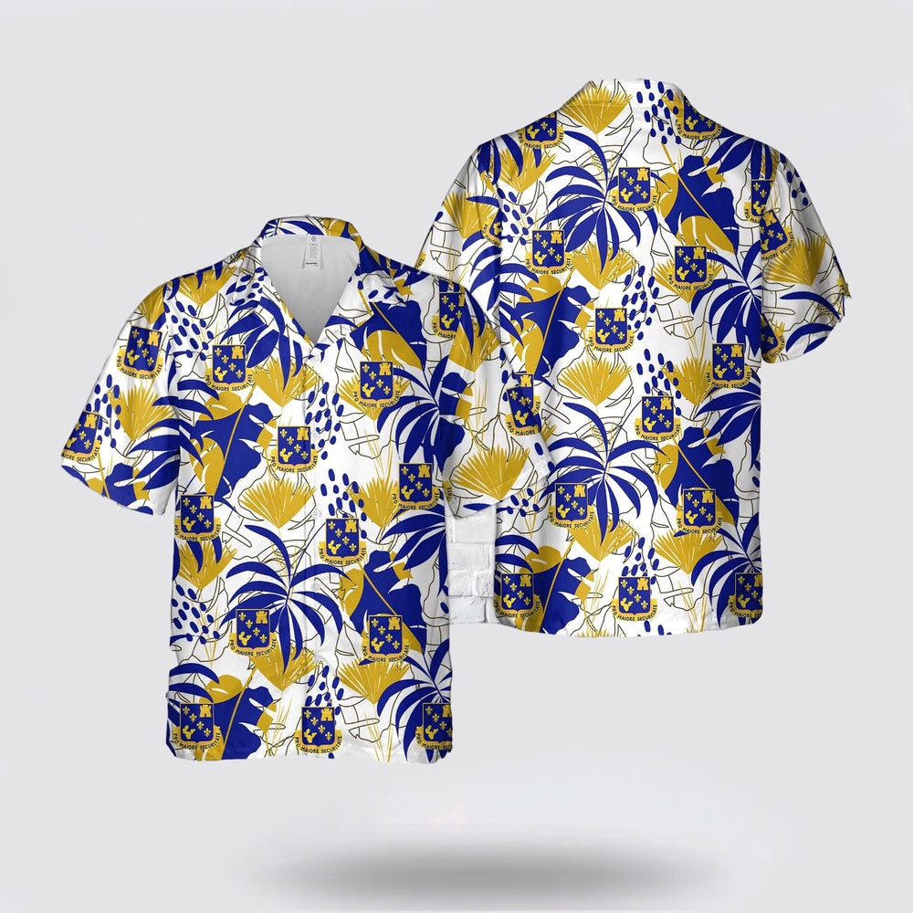 Army Hawaiian Shirt, US Army Illinois Army National Guard, 129th Infantry Regiment (129th IR) Hawaiian Shirt