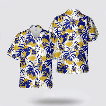 Army Hawaiian Shirt, US Army Illinois Army National Guard, 129th Infantry Regiment (129th IR) Hawaiian Shirt