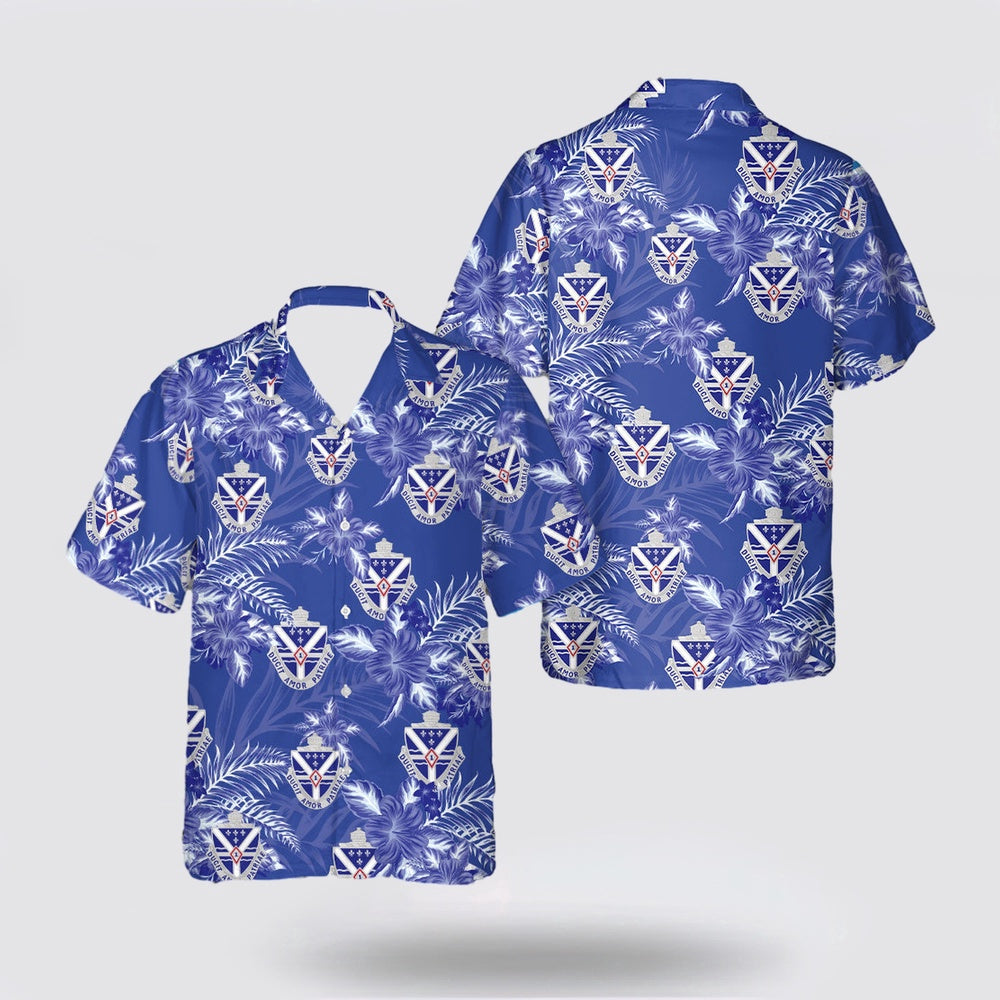 Army Hawaiian Shirt, US Army Illinois Army National Guard, 131st Infantry Regiment (131st IR) Hawaiian Shirt