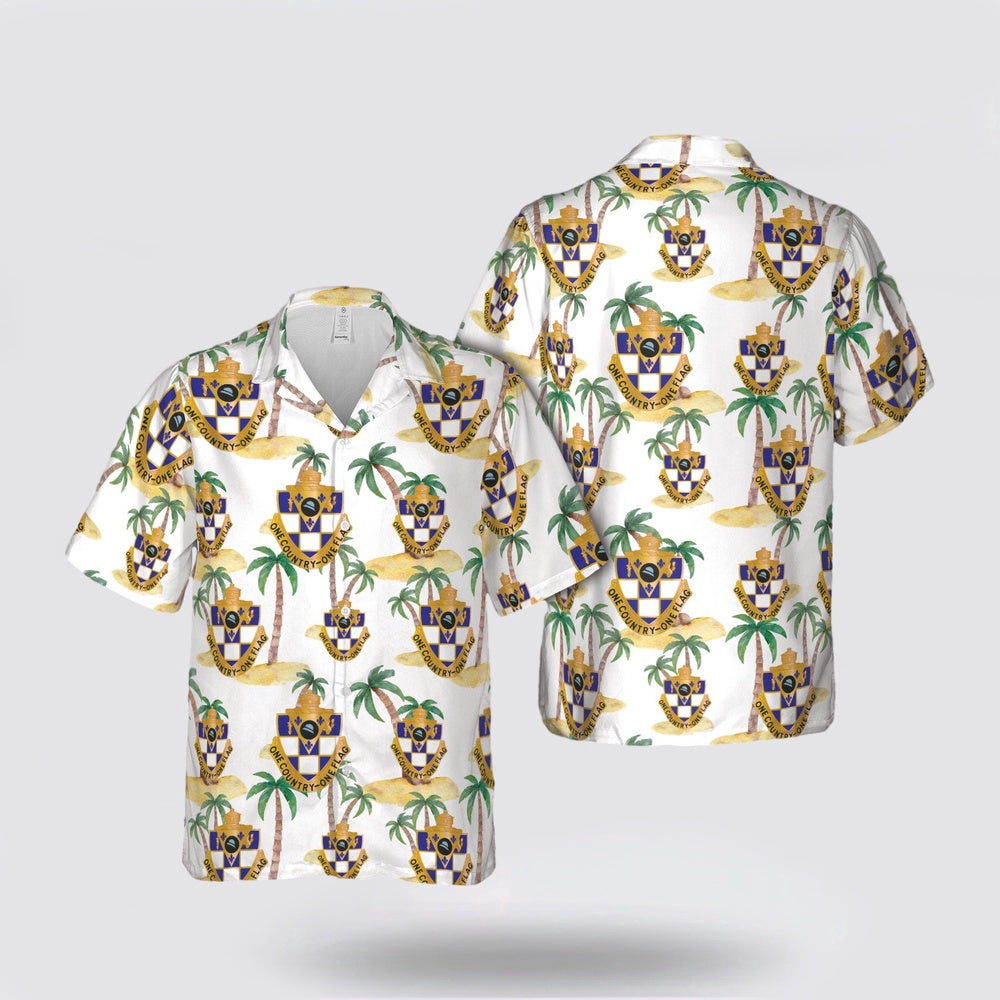 Army Hawaiian Shirt, US Army Illinois Army National Guard, 178th Infantry Regiment (178rd IR) Hawaiian Shirt